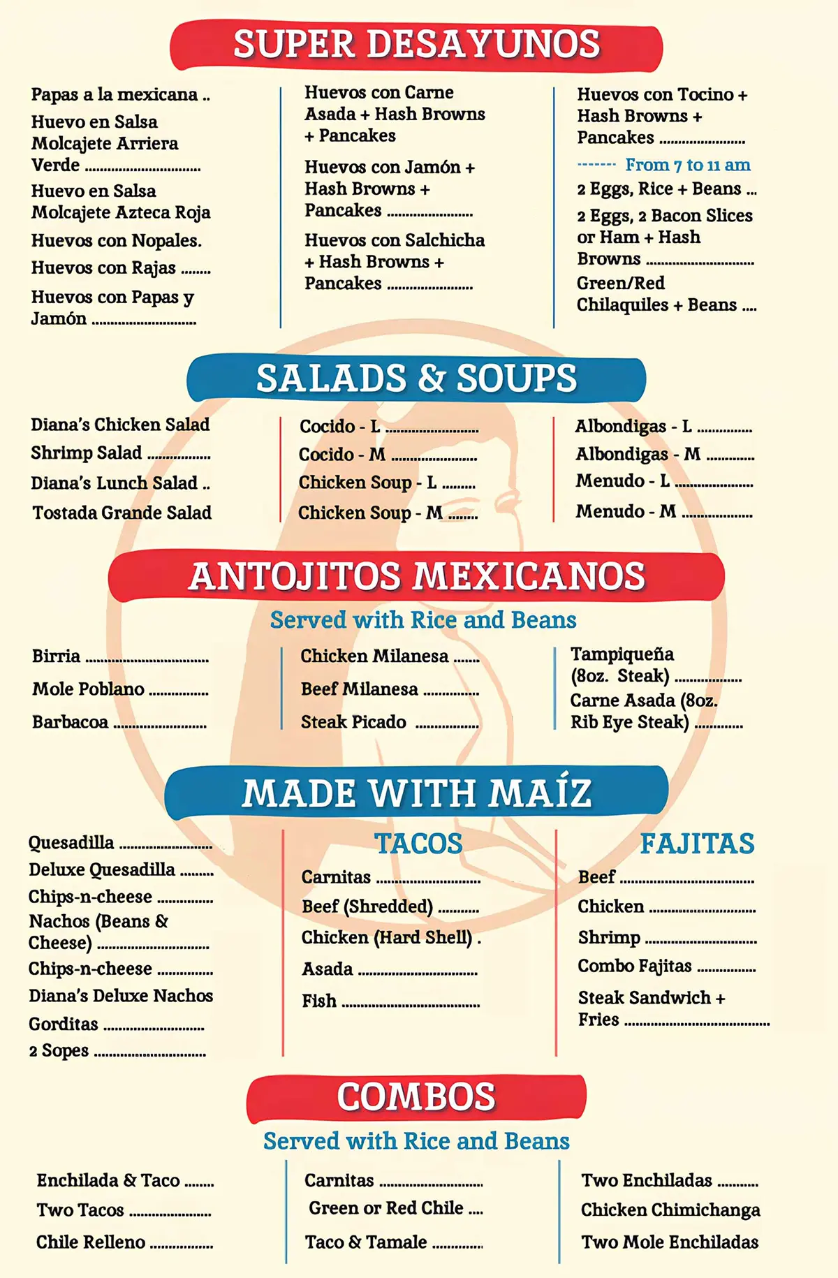 Diana's Mexican Food Menu — Page 2